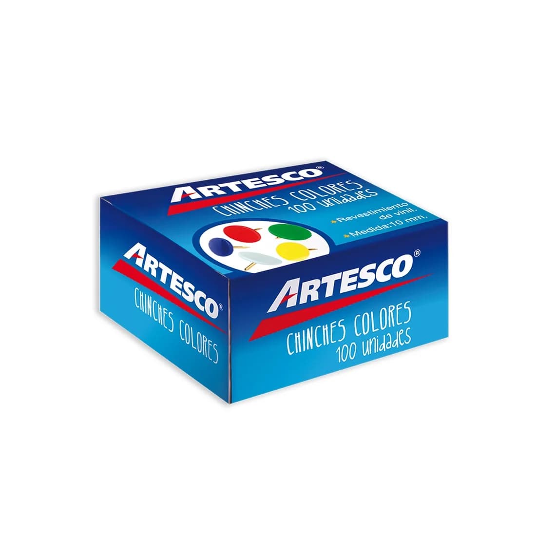 Tachuelas Artesco Colores Surtidos Caja 100 Unidades — imagen 4 de 4