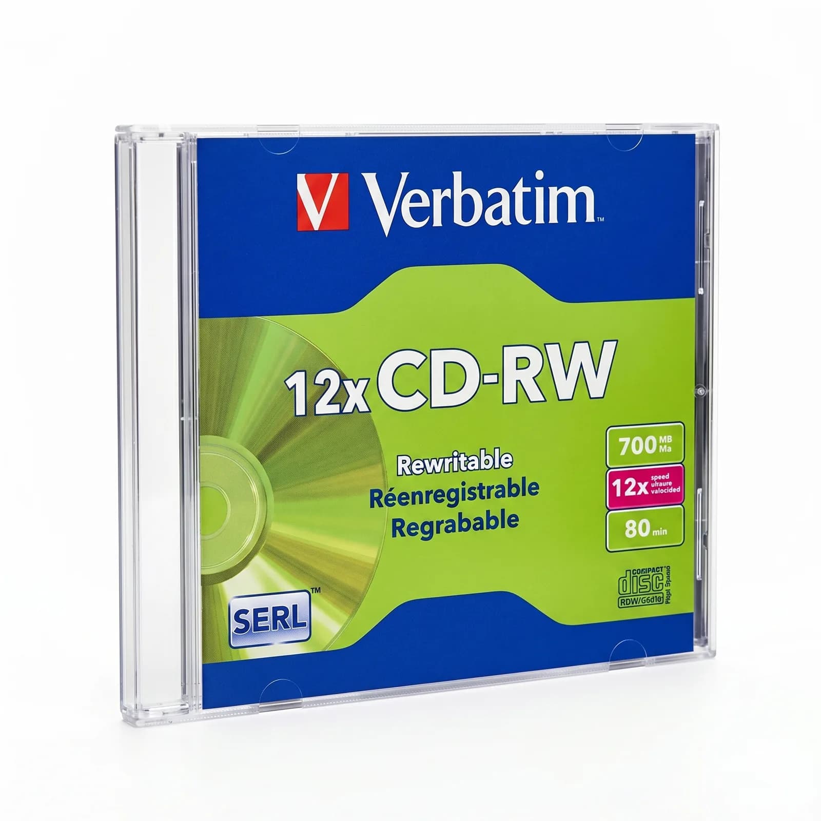 CD-RW Verbatim 700MB Verde — imagen 2 de 2