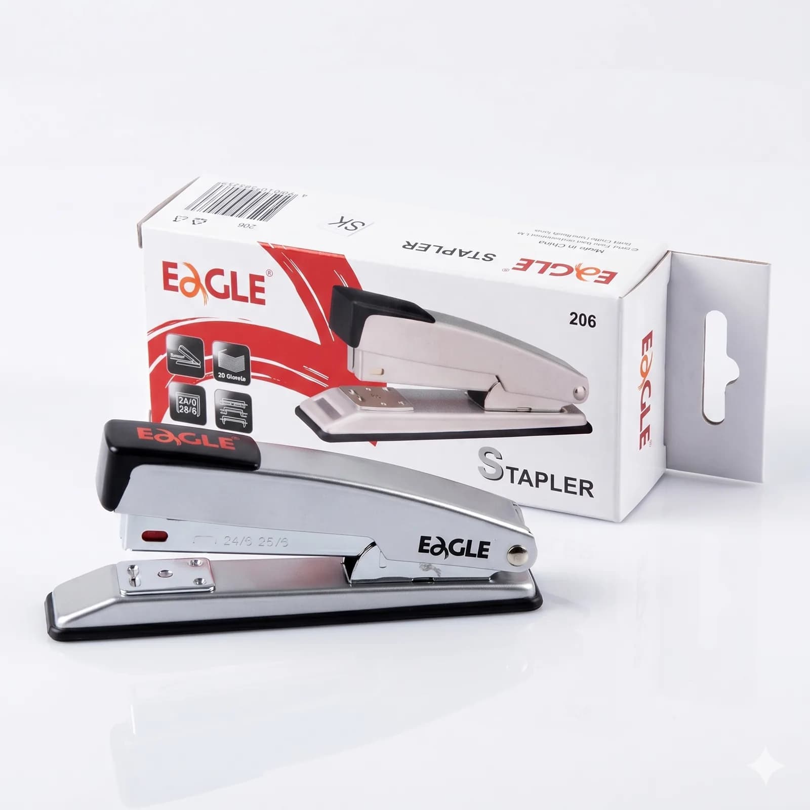 Grapadora EAGLE 206 Mediana de Metal — imagen 2 de 3