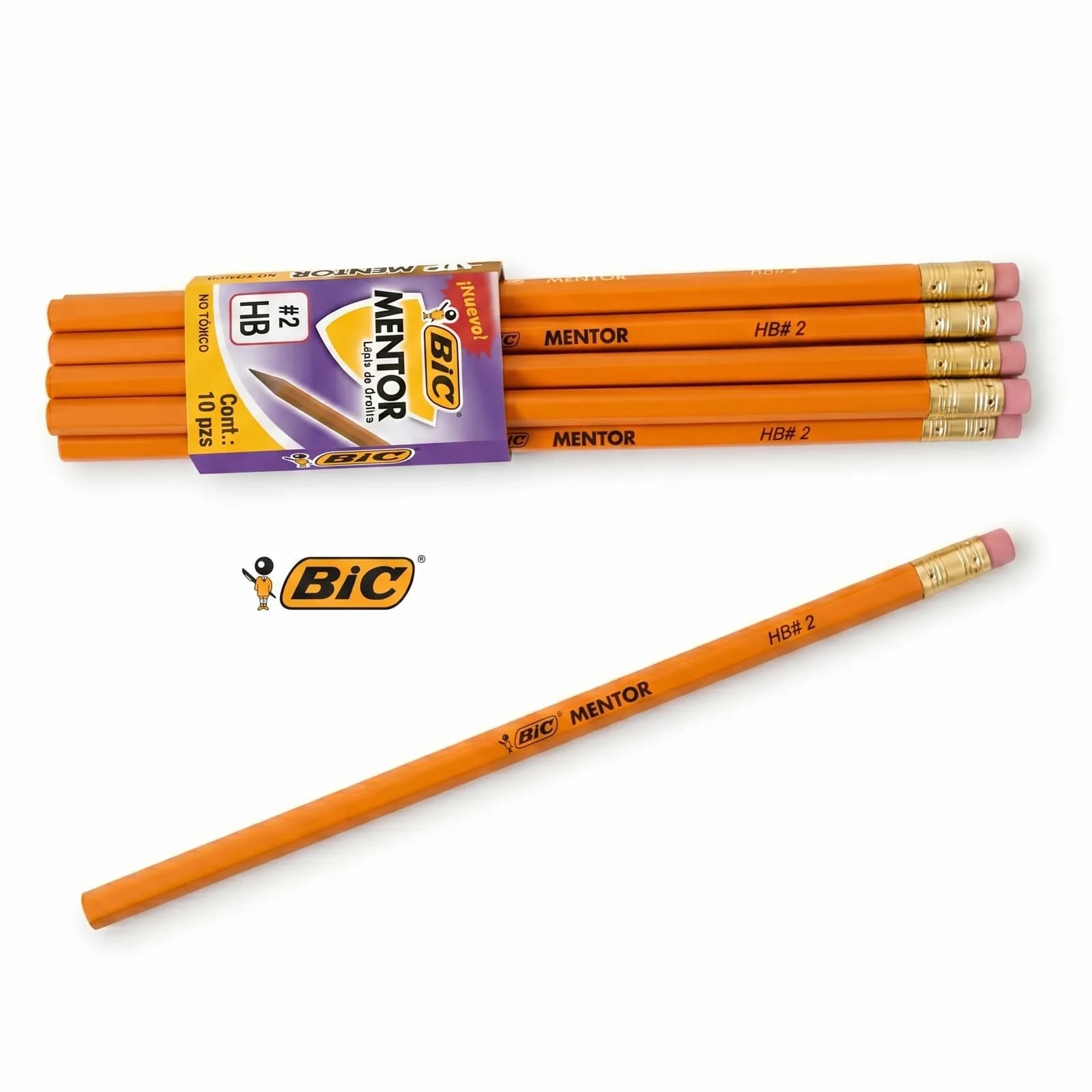 Lapiz Bic Mentor Grafite Unico — imagen 2 de 3