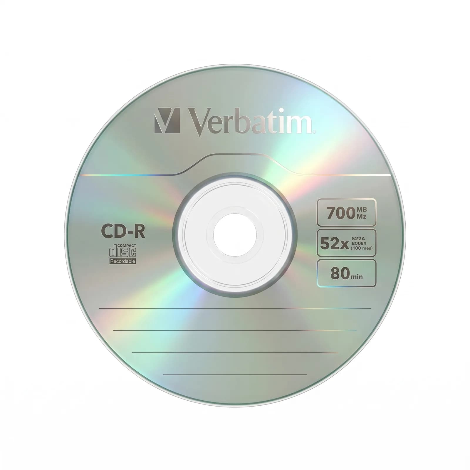 CD-R Verbatim 700MB Plateado 52x — imagen 2 de 4